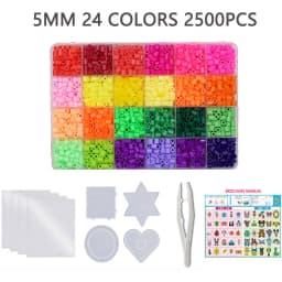 24/72 colors box set hama beads toy 2.6/5mm perler educational Kids 3D puzzles diy toys fuse beads pegboard sheets ironing paper
