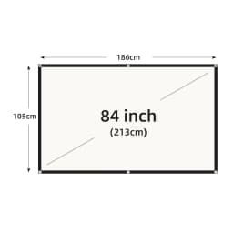 VEIDADZ Projector Screen White Grid Anti-Light 160°Viewing Angle 60 84 100 120 130inch Black Border Metal Hook Reflective Screen