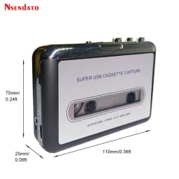 USB Cassette Player Tape to MP3 Converter Capture Adapter Audio Music Player Tape USB Cassette Recorder & Player