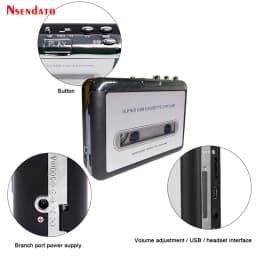 USB Cassette Player Tape to MP3 Converter Capture Adapter Audio Music Player Tape USB Cassette Recorder & Player