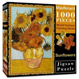 MaxRenard 50*70cm Jigsaw Puzzles 1000 Pieces Assembling Picture Van Gogh Painting Starry Night Art Puzzles Toys for Adults Games