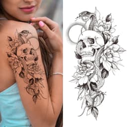 God Cross Lion Temporary Tattoos For Men Women Realistic Compass Lion Fake Tatoos Forearm Jesus Christ Thigh Tattoo Sticker