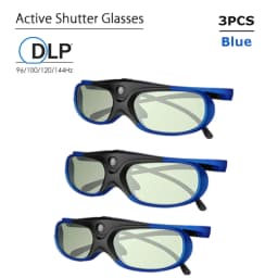 2026 Active Shutter Eyewear DLP-Link 3D Glasses USB Rechargeable for DLP LINK Projectors Xgimi Optoma LG Acer Jmgo BenQ W1070