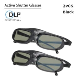 2026 Active Shutter Eyewear DLP-Link 3D Glasses USB Rechargeable for DLP LINK Projectors Xgimi Optoma LG Acer Jmgo BenQ W1070