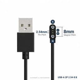 Smart Watch Magnetic Charging Cable USB Charger 2Pin 4Pin 5Pin Power Line For Smartwatch Earphone Glasses Juicer Beauty Devices