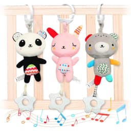 Baby Rattles with Teethers Soft Plush Stroller Car Seat Crib Baby Hanging Toys Development Infant Toy for Newborn Bebe Gifts
