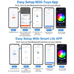 Tuya Smart LED Bulb E27 APP Control Dimmable Light Bluetooth RGB Lamp 220V Bedroom Decoration Party Lighting Smart Life