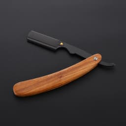 Wooden Trimmer Manual Shaver Professional Straight Edge Stainless Steel Sharp Barber Razor Folding Shaving Knife