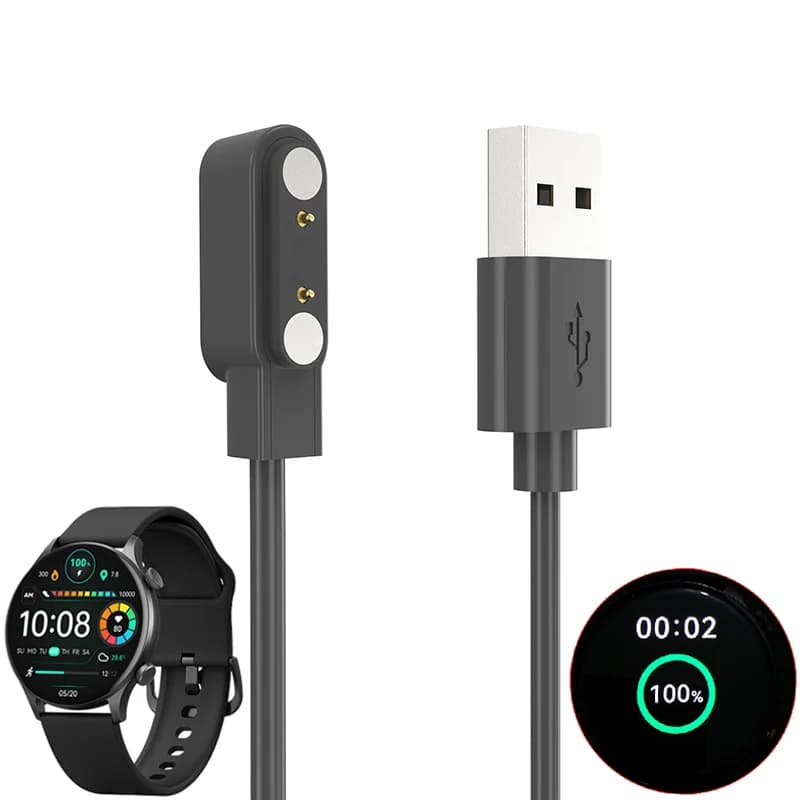Smartwatch Dock Charger Adapter USB Charging Cable Cord for Haylou Solar Plus RT3 LS16 Smart Watch Power Charge Wire Accessories