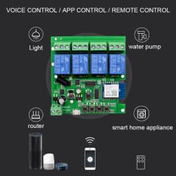 Tuya Wifi Smart Switch Module Support 1/4 Way Control,App Remote Control Light Breaker 85-250V 7-32V Work with Alexa Google Home