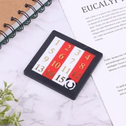 Early Educational Math Toy Developing for Children Plastic 1-15 Number Puzzles Kids Toy Sliding Puzzle Toy 15 Tiles Logics Game