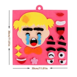 30cm/11.8in Change Face 3D Puzzle Funny Game Children Montessori Learning Educational Toys for Kids Facial Expression Sticker
