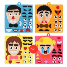 30cm/11.8in Change Face 3D Puzzle Funny Game Children Montessori Learning Educational Toys for Kids Facial Expression Sticker