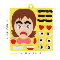 30cm/11.8in Change Face 3D Puzzle Funny Game Children Montessori Learning Educational Toys for Kids Facial Expression Sticker