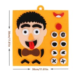 30cm/11.8in Change Face 3D Puzzle Funny Game Children Montessori Learning Educational Toys for Kids Facial Expression Sticker