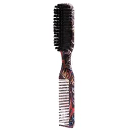 Double-sided Comb Printed Pattern Beard Styling Brush Professional Shave Beard Brush Barber Broken Hair Remove Comb For Men