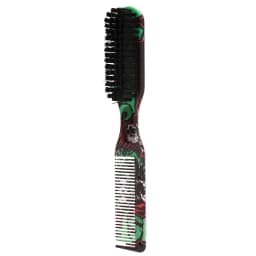 Double-sided Comb Printed Pattern Beard Styling Brush Professional Shave Beard Brush Barber Broken Hair Remove Comb For Men