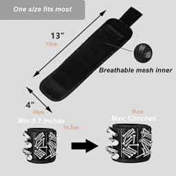 Magnetic Wristband for Holding Screws,Nails,Drilling Bits,Wrist Tool Holder Belts with Strong Magnets,Cool Gadgets for Men, wome