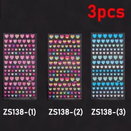 New 3D Heart Rhinestone Face Diamonds Sticker Glitter Face Festivals Accessories Face Gems Jewels Stickers Makeup Crystals