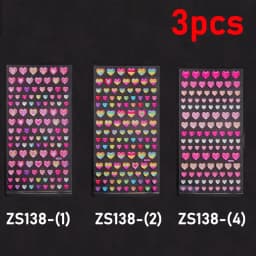 New 3D Heart Rhinestone Face Diamonds Sticker Glitter Face Festivals Accessories Face Gems Jewels Stickers Makeup Crystals
