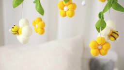 1Set Baby Crib Mobile Rattles Toys Cartoon Bee Bed Bell Kids Toy Room Decor Photography Props Toddler Rattles Hanging Toys