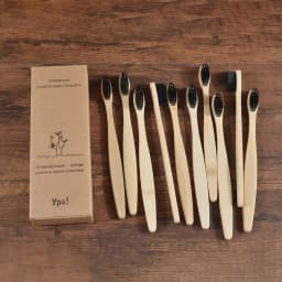 10Pcs Colorful Toothbrush Natural Bamboo Tooth Brush Sets Soft Bristle Charcoal Teeth Eco Bamboo Toothbrushes Dental Oral Care