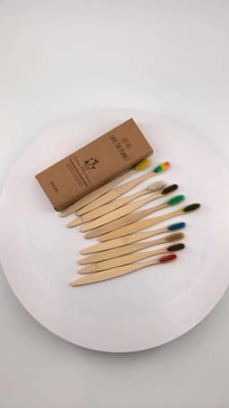 10Pcs Colorful Toothbrush Natural Bamboo Tooth Brush Sets Soft Bristle Charcoal Teeth Eco Bamboo Toothbrushes Dental Oral Care