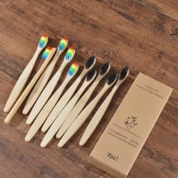 10Pcs Colorful Toothbrush Natural Bamboo Tooth Brush Sets Soft Bristle Charcoal Teeth Eco Bamboo Toothbrushes Dental Oral Care
