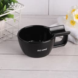 Yaqi High Quality Black Color Ceramic Shaving Bowl For Men Shaving Brush