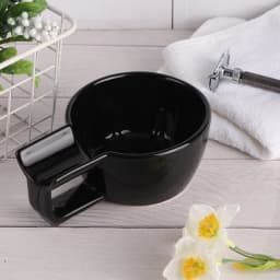Yaqi High Quality Black Color Ceramic Shaving Bowl For Men Shaving Brush