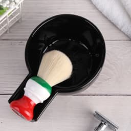 Yaqi High Quality Black Color Ceramic Shaving Bowl For Men Shaving Brush