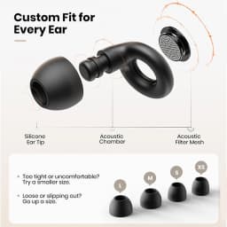 Silicone Ear Plugs for Sleeping 25dB Noise Cancelling Hearing Protection Reusable Earplugs for Sleep Focus Concerts Work Study