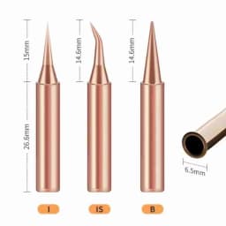 10 Pieces of Copper Plated Iron Soldering Tips 900M Electric Soldering Iron Tips Set with Built-In High-Temperature Welding Tool