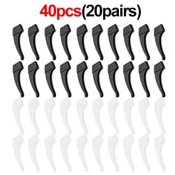 2/40pcs Silicone Ear Hook Anti-slip Glasses Leg Ear Sleeve Bracket Fastener Sunglasses Accessories Grip Anti-fall Eyewear Holder