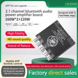 S350H TPA3251D2 Bluetooth 5.0 2.1 Channel Power Audio Stereo Subwoofer Amplifier Board 220WX2+350W TREBLE Bass Note Tuning AMP