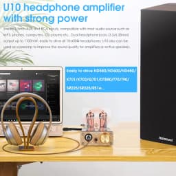 Douk Audio U10 HiFi Valve Tube Preamp Stereo AUX Desktop Audio Preamp 6.35mm/3.5mm Headphone Amplifier