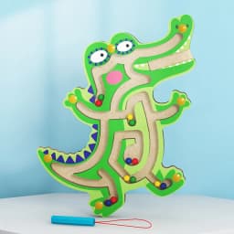 Children Magnetic Maze Toy Kids Wooden Puzzle Game Toy Kids Early Educational Brain Teaser Wooden Toy Intellectual Jigsaw Board