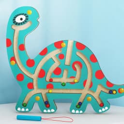 Children Magnetic Maze Toy Kids Wooden Puzzle Game Toy Kids Early Educational Brain Teaser Wooden Toy Intellectual Jigsaw Board