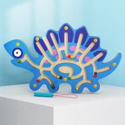Children Magnetic Maze Toy Kids Wooden Puzzle Game Toy Kids Early Educational Brain Teaser Wooden Toy Intellectual Jigsaw Board