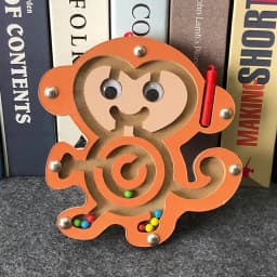 Children Magnetic Maze Toy Kids Wooden Puzzle Game Toy Kids Early Educational Brain Teaser Wooden Toy Intellectual Jigsaw Board