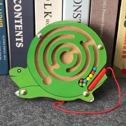 Children Magnetic Maze Toy Kids Wooden Puzzle Game Toy Kids Early Educational Brain Teaser Wooden Toy Intellectual Jigsaw Board