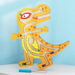 Children Magnetic Maze Toy Kids Wooden Puzzle Game Toy Kids Early Educational Brain Teaser Wooden Toy Intellectual Jigsaw Board