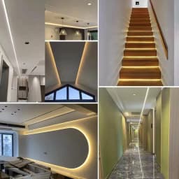 COB LED Strip 220V with EU Plug 220V LED Strip Lights Flexible Lamp Tape for Kitchen Home Room Decor (with or without Switch)