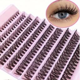 Cluster Lashes, 240pcs 40D 9-16mm Mixed Lengths, Ultra-Natural Look Thin Ultra-Soft Ultra-Light, Reusable for Beginners