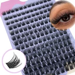 Cluster Lashes, 240pcs 40D 9-16mm Mixed Lengths, Ultra-Natural Look Thin Ultra-Soft Ultra-Light, Reusable for Beginners