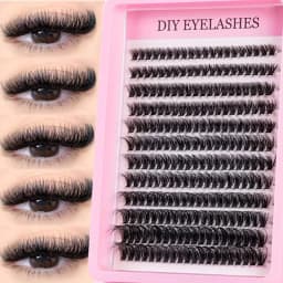 Cluster Lashes, 240pcs 40D 9-16mm Mixed Lengths, Ultra-Natural Look Thin Ultra-Soft Ultra-Light, Reusable for Beginners