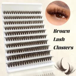 Cluster Lashes, 240pcs 40D 9-16mm Mixed Lengths, Ultra-Natural Look Thin Ultra-Soft Ultra-Light, Reusable for Beginners