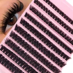 Cluster Lashes, 240pcs 40D 9-16mm Mixed Lengths, Ultra-Natural Look Thin Ultra-Soft Ultra-Light, Reusable for Beginners