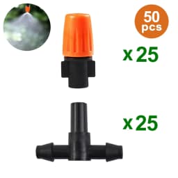 50-800pcs Adjustable Irrigation Drippers Sprinklers 1/4'' Emitter Dripper Micro Drip Irrigation Sprinklers for Watering System