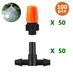 50-800pcs Adjustable Irrigation Drippers Sprinklers 1/4'' Emitter Dripper Micro Drip Irrigation Sprinklers for Watering System